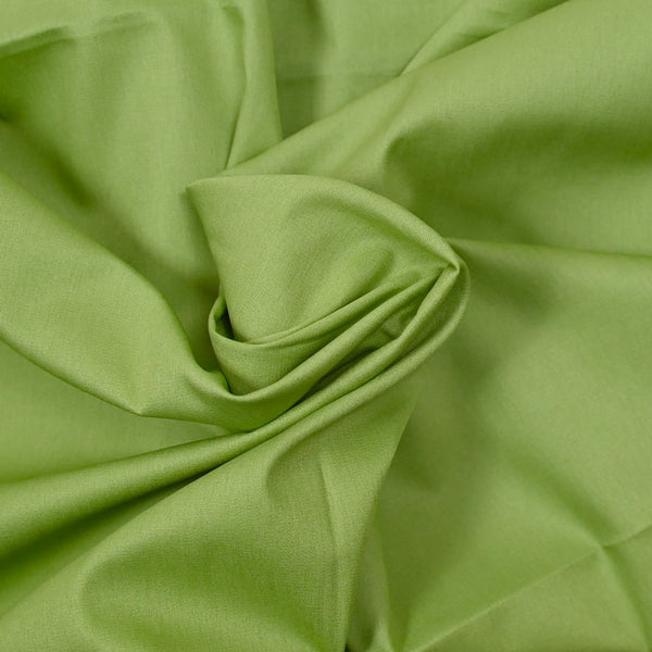Popeline de coton vert mousse