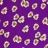 Viscose imprimée fleurs de cerisier fond violet