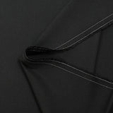 Satin de soie 100% mat noir