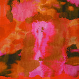 Viscose tissée imprimée brume orange et kaki