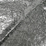 Mousseline de soie lancé découpé argent