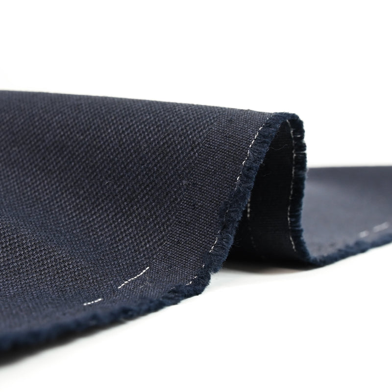 Tissu tailleur laine mélangée sergé marine
