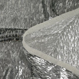 Mousseline de soie lancé découpé argent