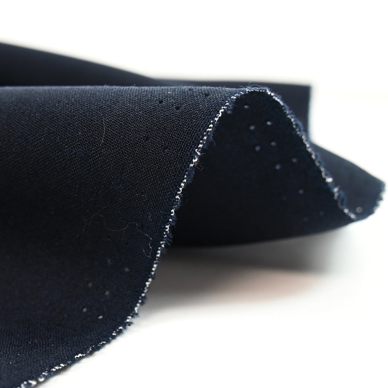 Tissu tailleur laine mélangée bleu de minuit