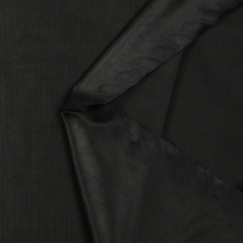 Maille de viscose satinée noir