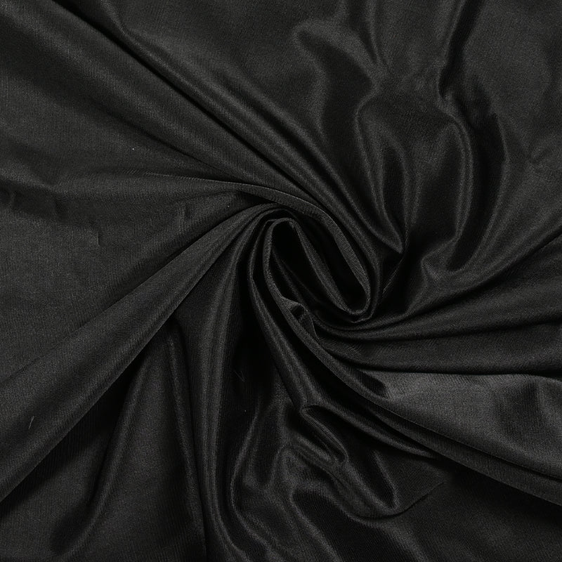 Maille de viscose satinée noir