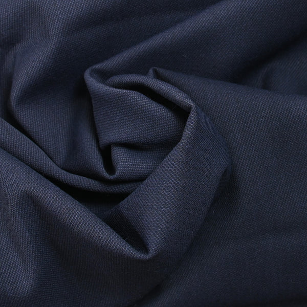 Tissu tailleur laine mélangée sergé bleu nuit