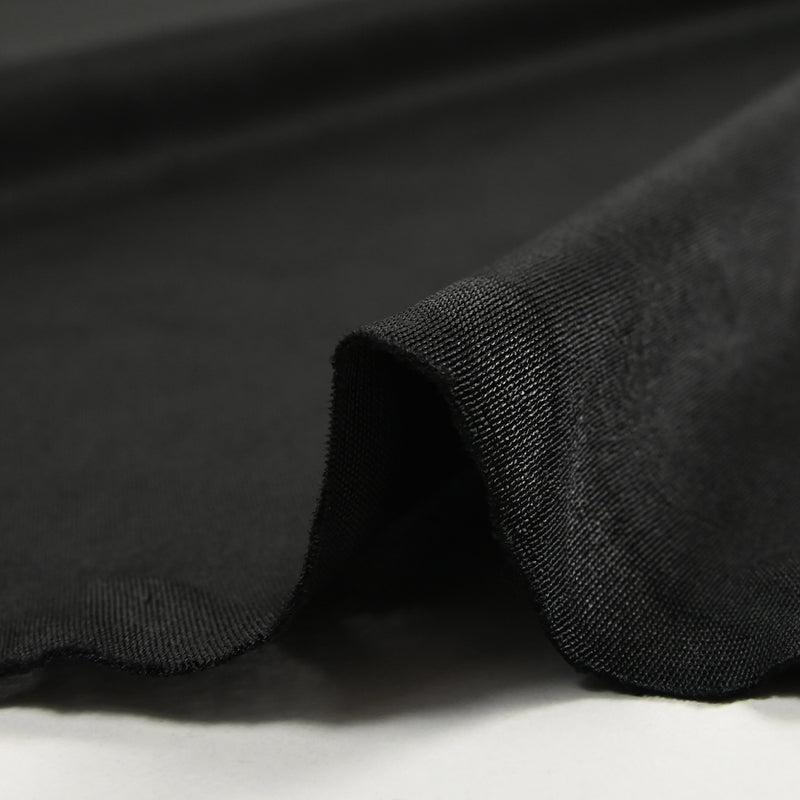 Maille de viscose satinée noir