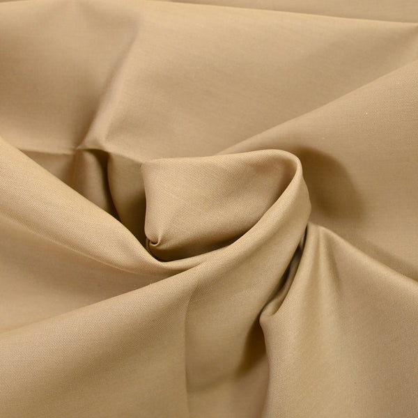 Soie et polyester uni beige