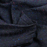 Jacquard de polycoton fantaisie bleu