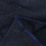 Jacquard de polycoton fantaisie bleu