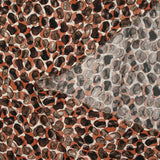 Crêpe polyester imprimé aquarelle sauvage fond blanc