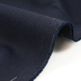 Tissu tailleur laine mélangée sergé bleu nuit
