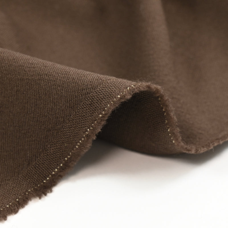100% Laine sergée fine marron