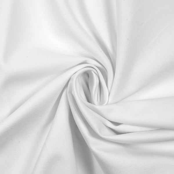 Coton uni blanc neige