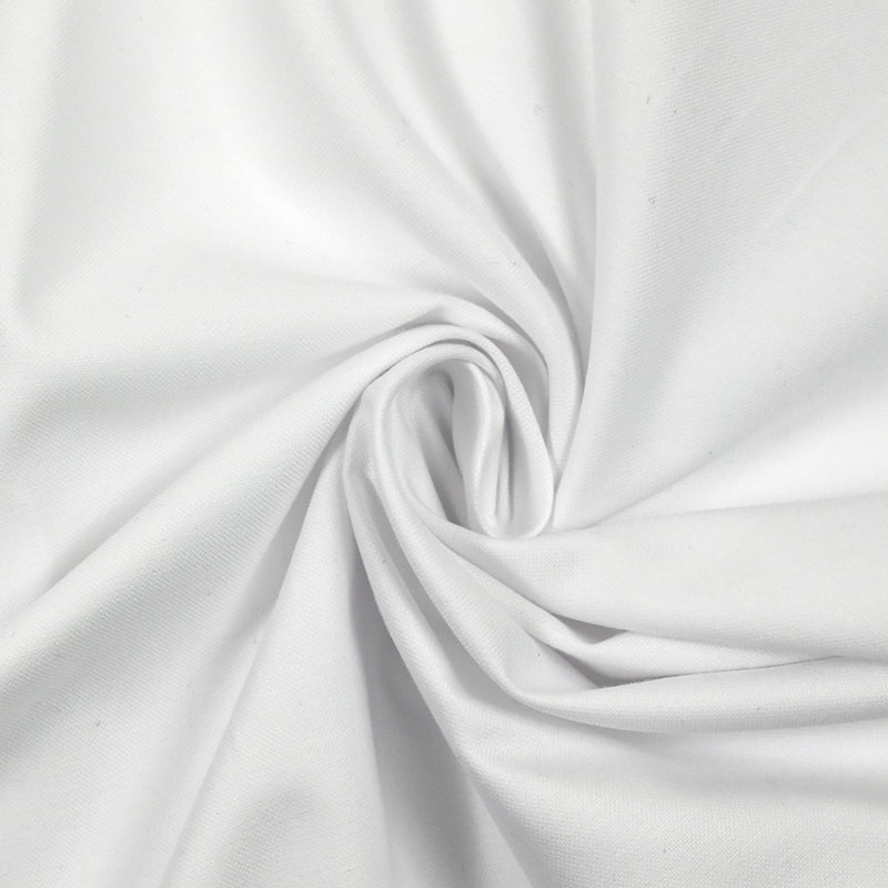Coton uni blanc neige