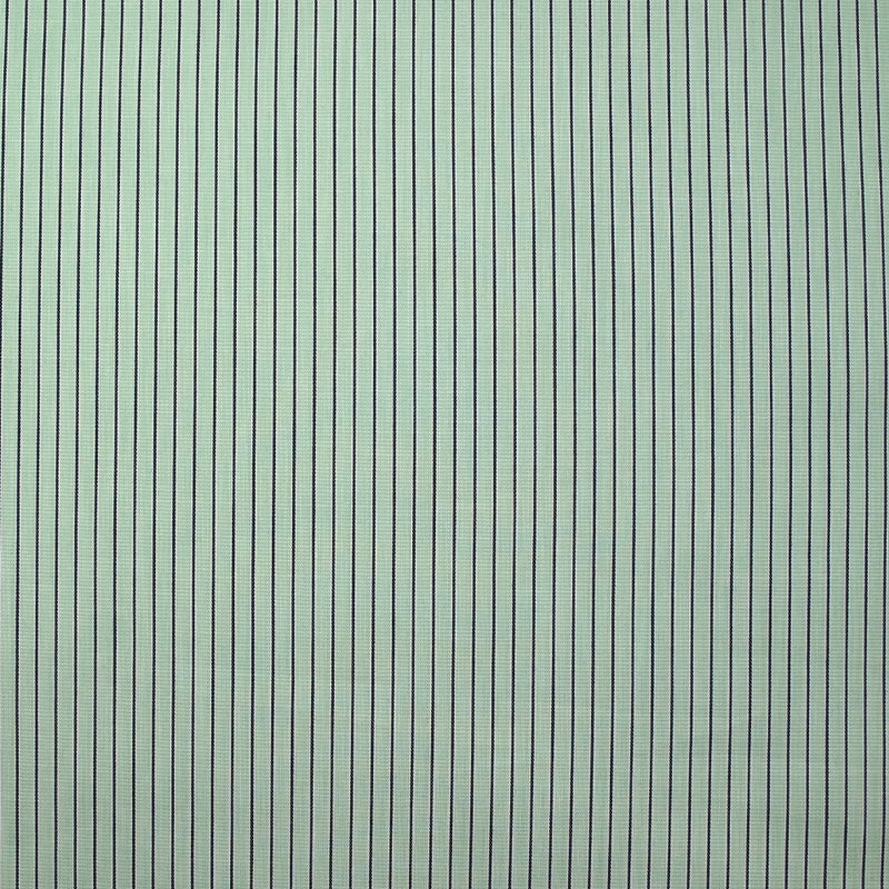 Coton fantaisie rayé vert d'eau et bleu nuit