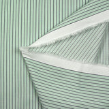 Coton fantaisie rayé vert d'eau et bleu nuit
