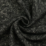 Laine mélangée bouclettes chevrons 85mm noir et écru