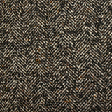 Laine mélangée bouclettes noires chevrons 60mm marron et écru