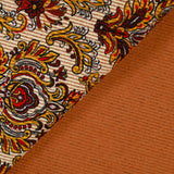 Velours de coton côtelé blazon feu fond crème
