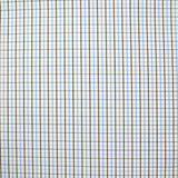 Cotton checked shirt brown and blue white background