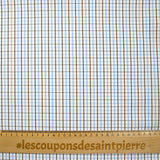 Cotton checked shirt brown and blue white background