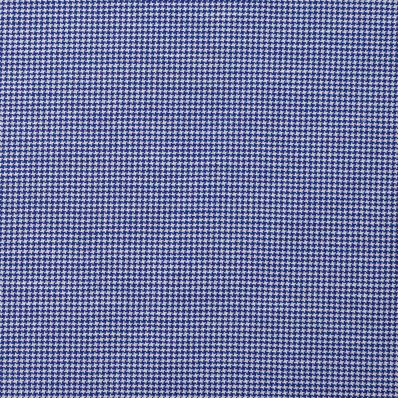 Coton tissé teint pied de puce bleu roi et blanc
