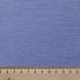 Coton tissé teint pied de puce bleu roi et blanc