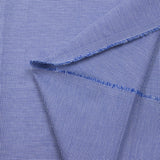 Coton tissé teint pied de puce bleu roi et blanc