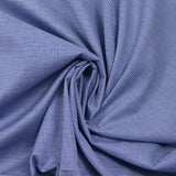 Coton tissé teint pied de puce bleu roi et blanc
