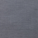 Coton fantaisie en jacquard bleu nuit et blanc