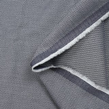 Coton fantaisie en jacquard bleu nuit et blanc