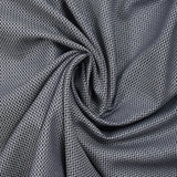 Coton fantaisie en jacquard bleu nuit et blanc