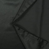 Satin de polyester léger noir
