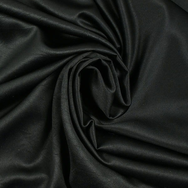 Satin de polyester léger noir