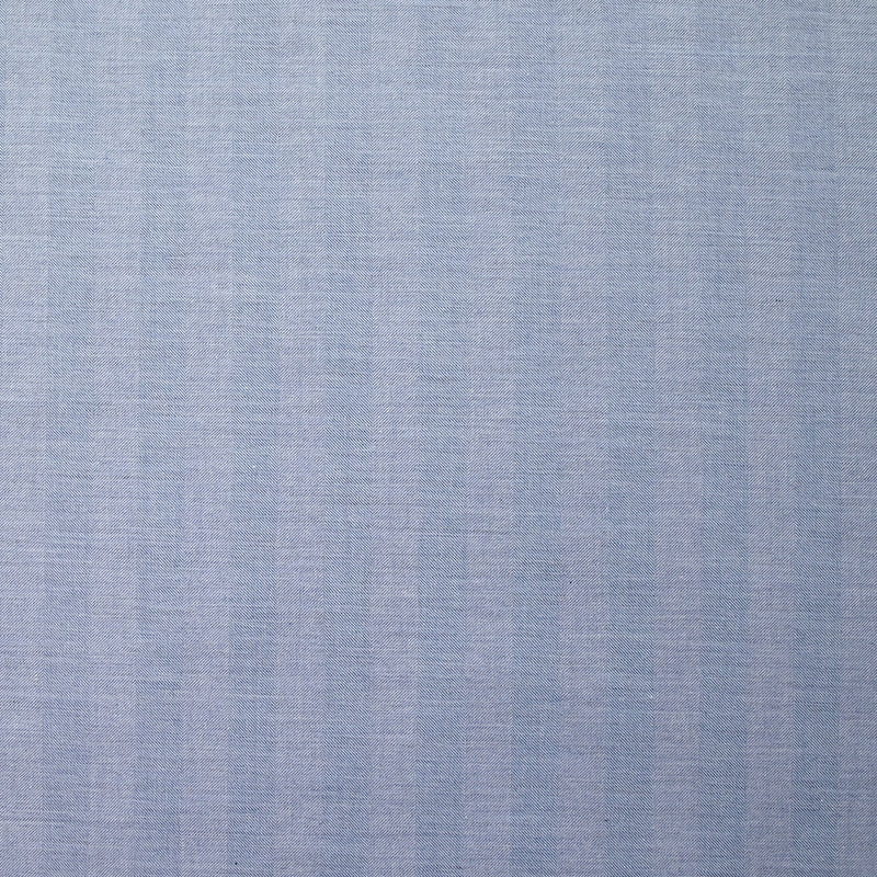 Coton tissé teint rayé chevrons bleu ciel chiné