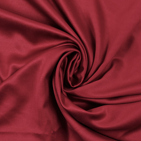 Satin de polyester léger cerise