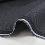 Coton tissé teint fantaisie losange bleu nuit