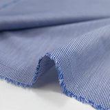 Coton tissé teint pied de puce bleu roi et blanc