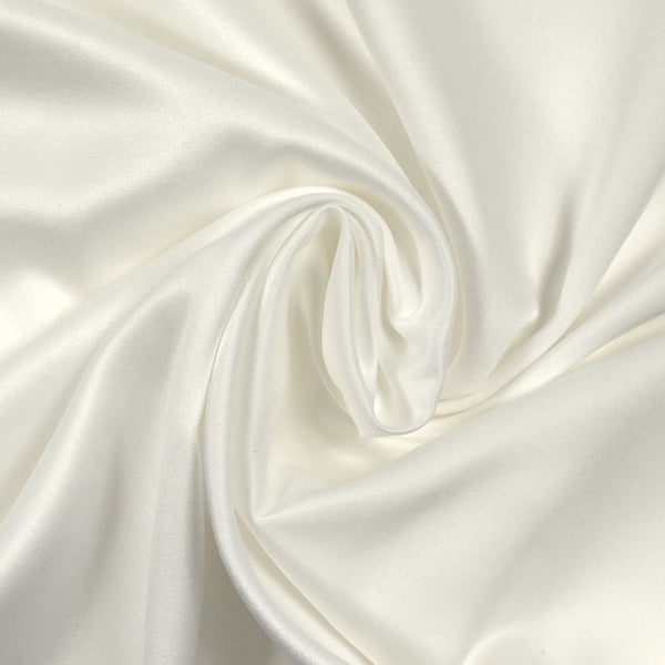 Satin de polyester léger blanc