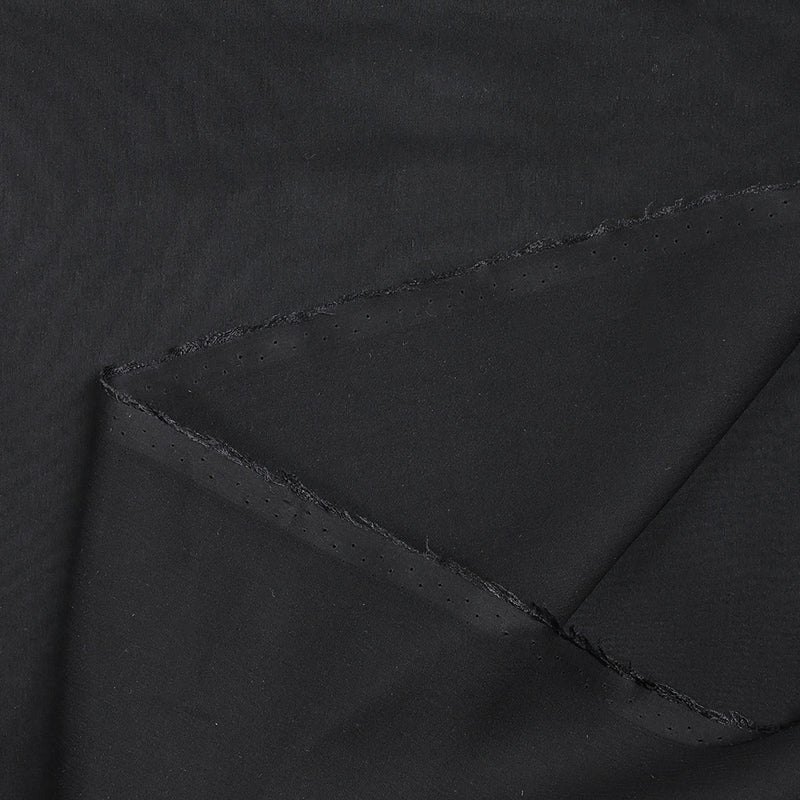 Mousseline 100% soie unie noir