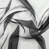 Mousseline 100% soie unie noir