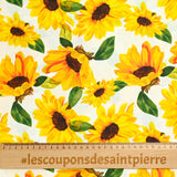 Fondo blanco amarillo amarillo estampado de algodón