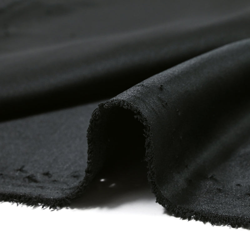 Satin de polyester léger noir