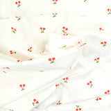 Cherry printed cotton white background