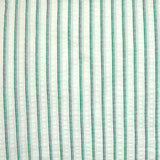 Coton Seersucker rayé vert et blanc