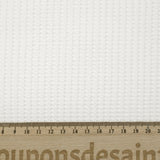 Jersey 100% coton nid d'abeille blanc