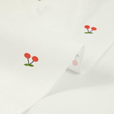 Cherry printed cotton white background