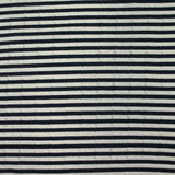 Jersey de coton pointelle rayé marine et blanc